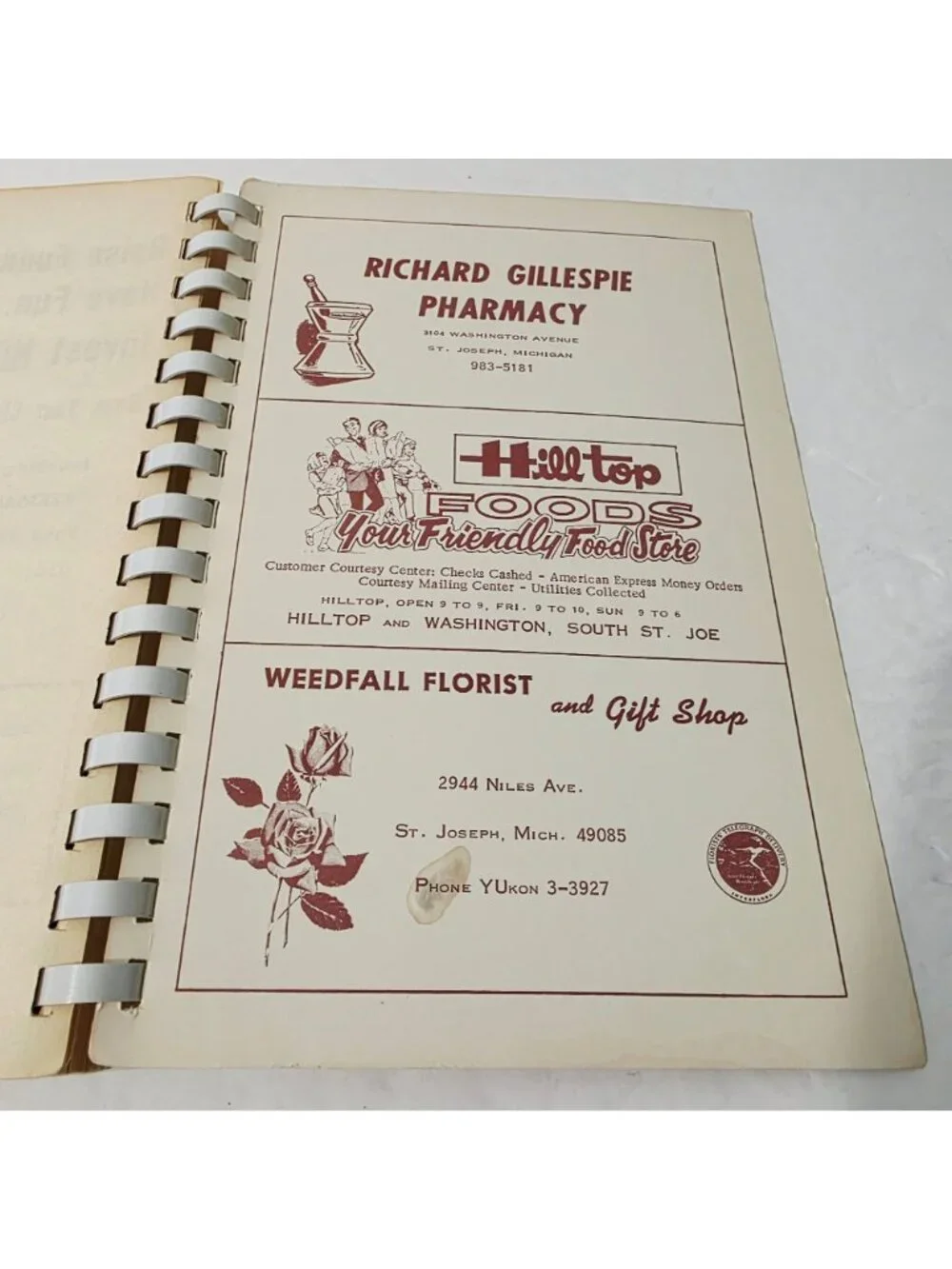 Vtg Members Friends Christ Lutheran Church St. Jospeh MI Potluck Cookbook